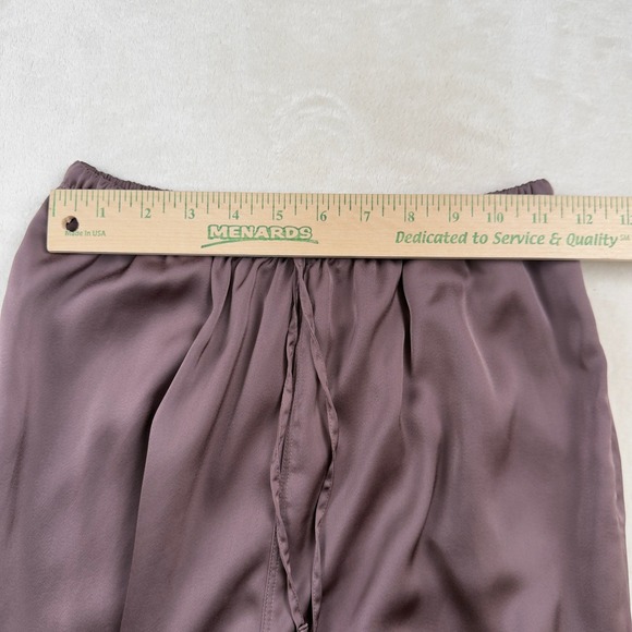 UNIQLO Women's Satin Jogger Pants Drawstring Waist Brown XS Luxury Glam Lounge - Picture 4 of 8